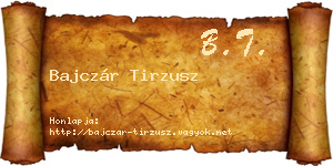 Bajczár Tirzusz névjegykártya